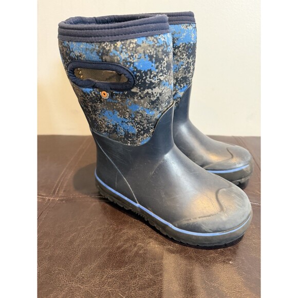 Bogs Grasp Camo Winter Rain Pull On Boots Youth Sz 13 Unisex Pull-on - Picture 2 of 7